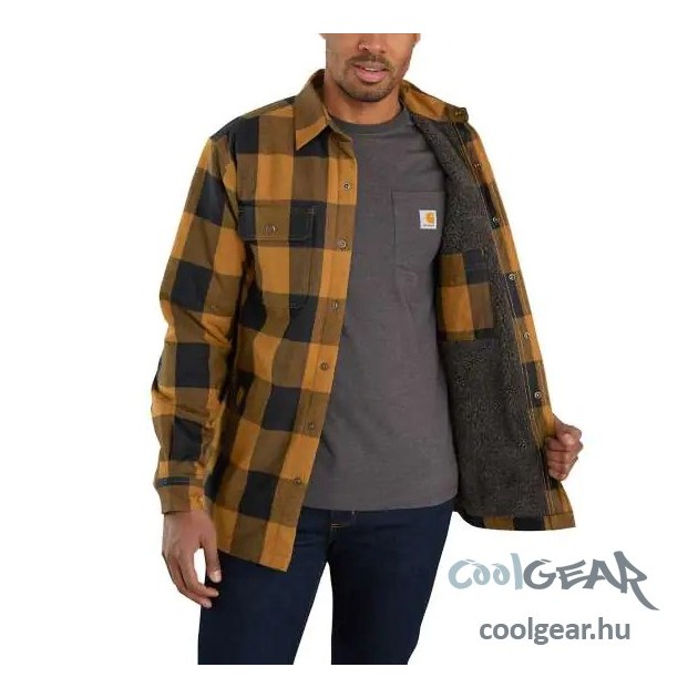 Carhartt 104911 Relaxed Fit Sherpa béléses flanel kabát